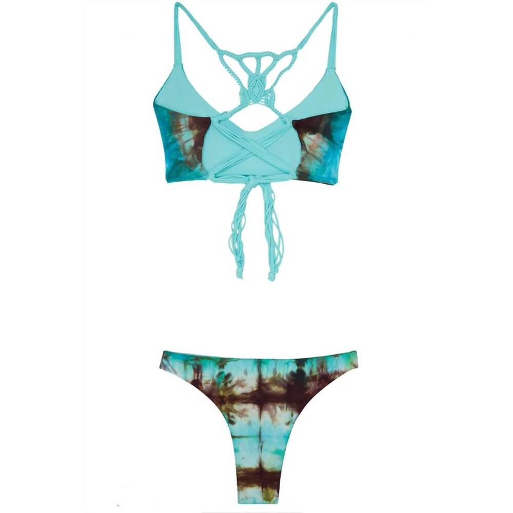 NEW CHARMOSA women's hannah bikini set in aruba hand dyed